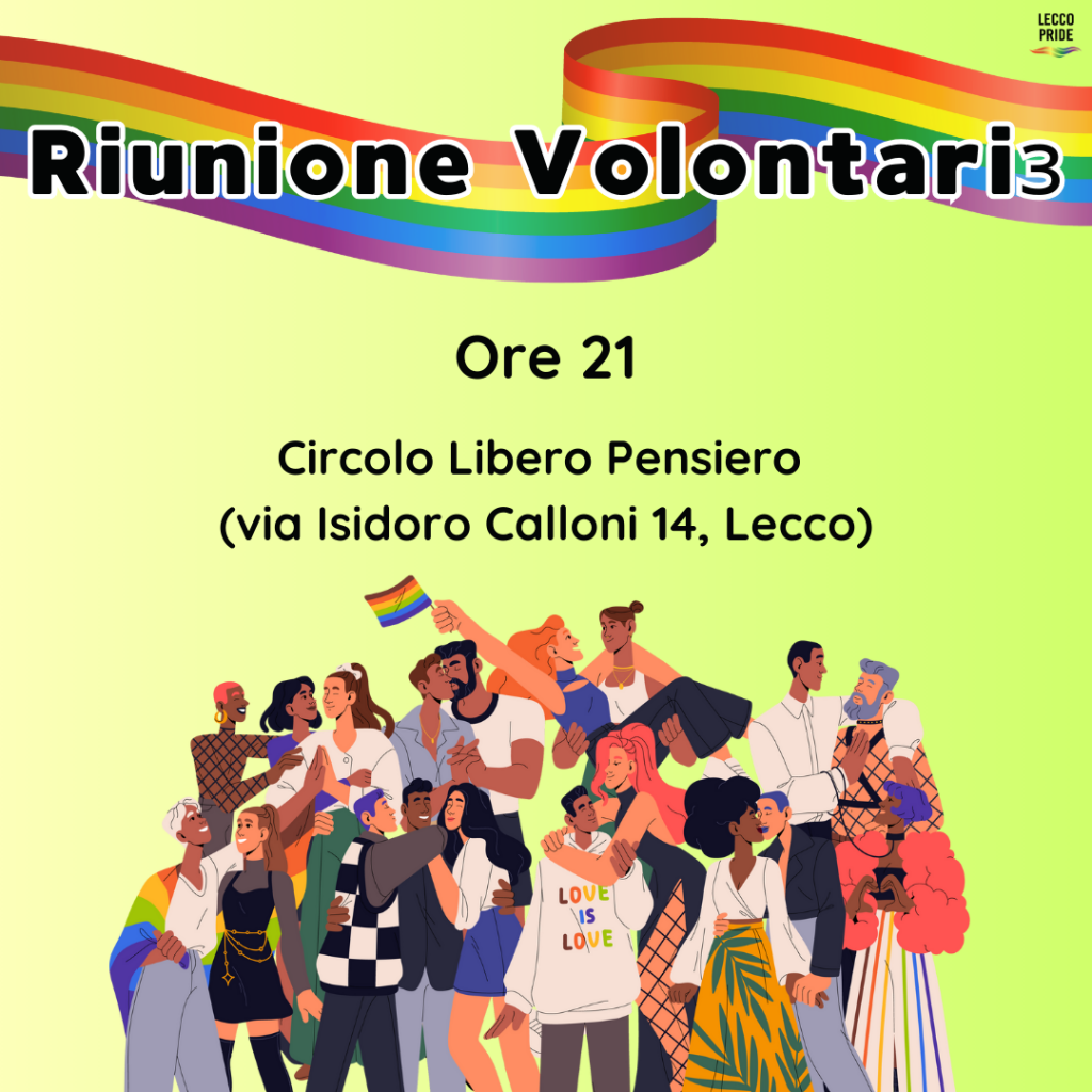 riunioni volontari lecco pride