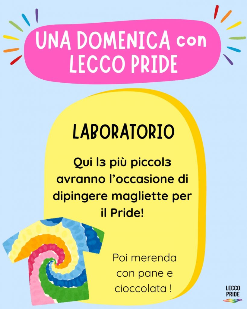 LABORATORIO BAMBINI PER IL LECCO PRIDE