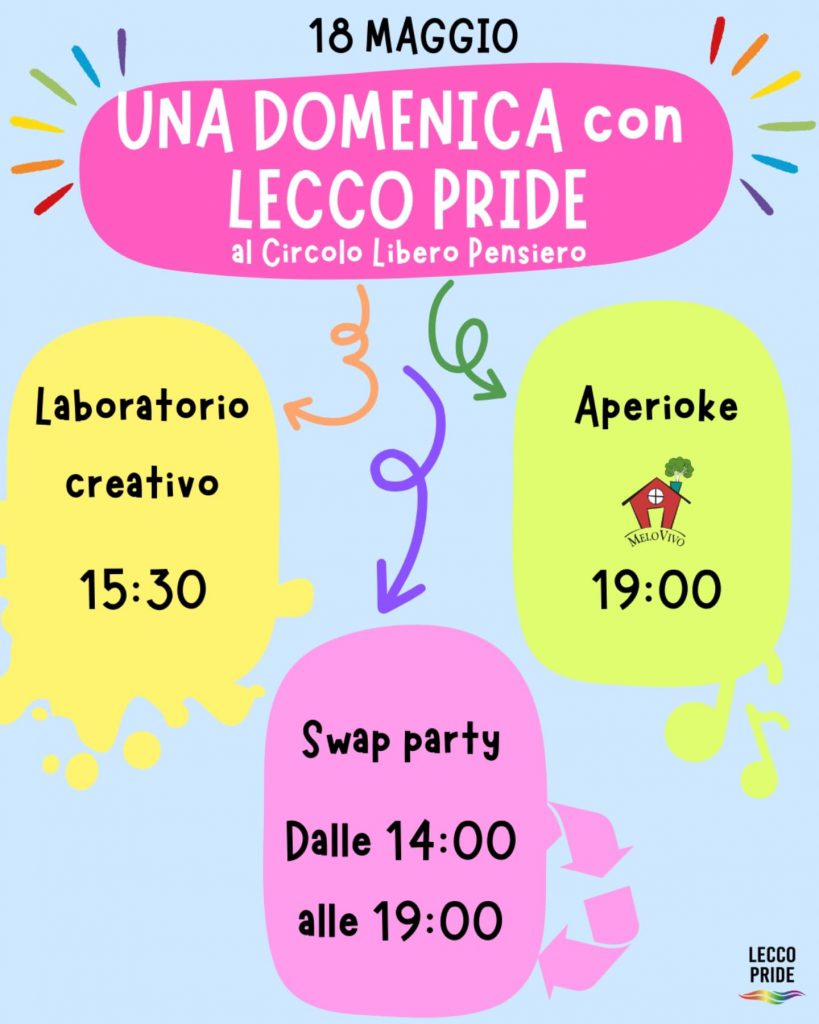 18 MAGGIO UNA DOMENICA CON LECCO PRIDE