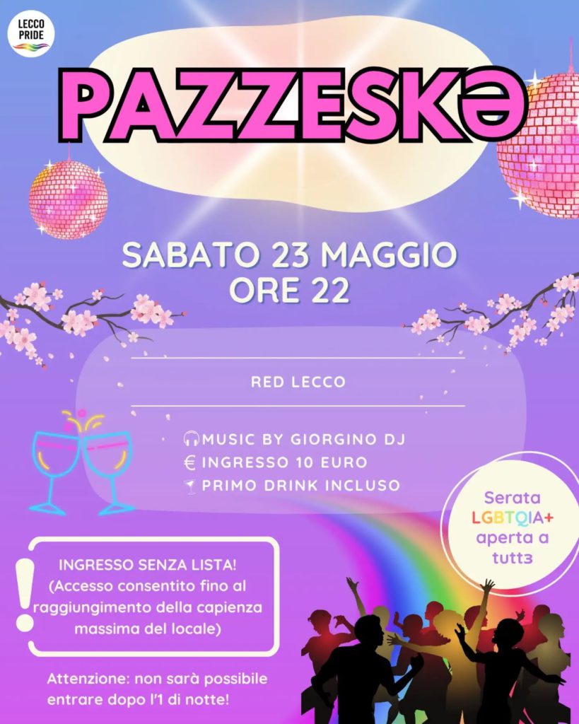 SERATA DISCO LGBT LECCO